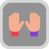 handschoenen vlak ronde hoek icoon ontwerp vector