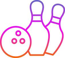 bowling lijn helling icoon ontwerp vector