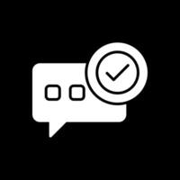 gesprek glyph omgekeerd icoon ontwerp vector