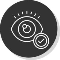 oog lijn schaduw cirkel icoon ontwerp vector