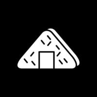 onigiri glyph omgekeerd icoon ontwerp vector