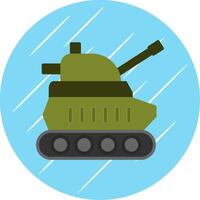 tank vlak cirkel icoon ontwerp vector