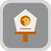 vogel huis vlak ronde hoek icoon ontwerp vector