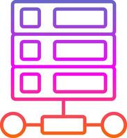 databank lijn helling icoon ontwerp vector