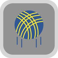 volleybal vlak ronde hoek icoon ontwerp vector