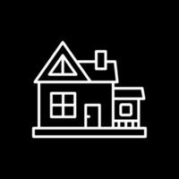 huis lijn omgekeerd icoon ontwerp vector