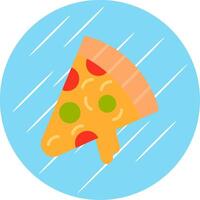 pizza plak vlak cirkel icoon ontwerp vector