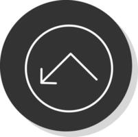 stuiteren lijn schaduw cirkel icoon ontwerp vector