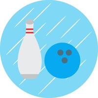 bowling vlak cirkel icoon ontwerp vector