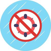 verboden teken vlak cirkel icoon ontwerp vector