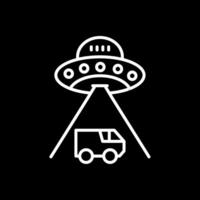 ufo lijn omgekeerd icoon ontwerp vector