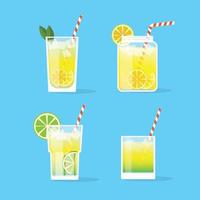 cocktails set alcohol drankjes glazen vector