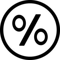 percentage vector pictogram