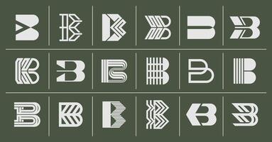 gemakkelijk abstract monogram brief b ontwerp reeks vector