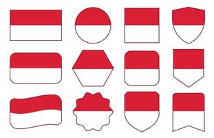 vlag van Polen in modern abstract vormen, zwaaien, insigne, ontwerp sjabloon vector