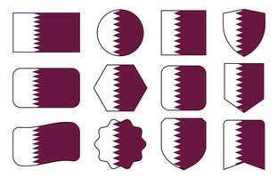 vlag van Bahrein in modern abstract vormen, zwaaien, insigne, ontwerp sjabloon vector