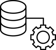 opslagruimte gegevens icoon symbool beeld voor databank illustratie vector