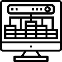 opslagruimte gegevens icoon symbool beeld voor databank illustratie vector