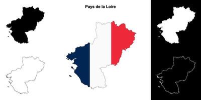 pays de la loire regio schets kaart reeks vector