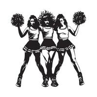 cheerleader ontwerp illustratie Aan wit achtergrond vector