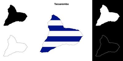 tacuarembo afdeling schets kaart reeks vector
