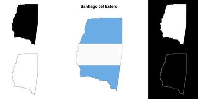 Santiago del estero provincie schets kaart reeks vector