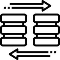 opslagruimte gegevens icoon symbool beeld voor databank illustratie vector