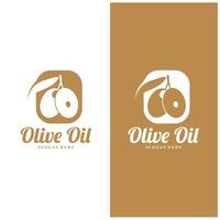 olijf- logo olijf- olie gemakkelijk ontwerp ontwerp vector
