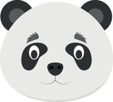 panda gezicht in tekenfilm stijl voor kinderen. dier gezichten illustratie serie vector