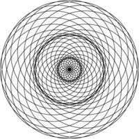 meetkundig figuur. heilig geometrie torus yantra of hypnotiserend oog ontwikkeling illustratie vector