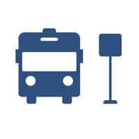 bus hou op icoon. bus terminal. vector