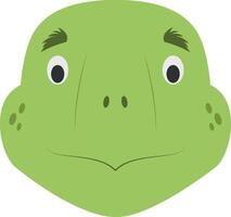 schildpad gezicht in tekenfilm stijl voor kinderen. dier gezichten illustratie serie vector