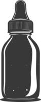silhouet baby fles vol zwart kleur enkel en alleen vector