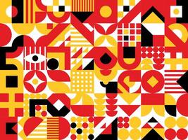 abstract modern meetkundig patroon in geel of rood vector