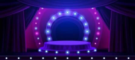 theater of circus vermaak stadium podium tafereel vector