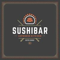 sushi restaurant logo illustratie. vector