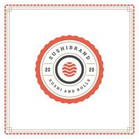 sushi restaurant logo ontwerp sjabloon illustratie. vector