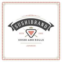 sushi restaurant logo illustratie. vector