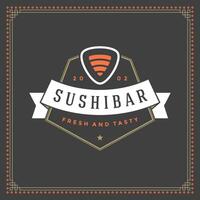 sushi restaurant logo illustratie. vector