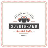 sushi restaurant logo illustratie. vector