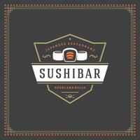 sushi restaurant logo illustratie. vector