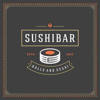 sushi restaurant logo illustratie. vector