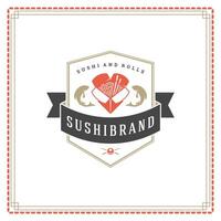 sushi restaurant logo illustratie. vector