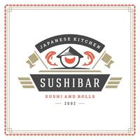 sushi restaurant logo illustratie. vector