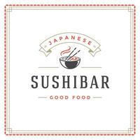 sushi restaurant logo illustratie. vector