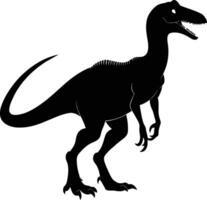 een gedetailleerd samenstelling van dinosaurus silhouet vector