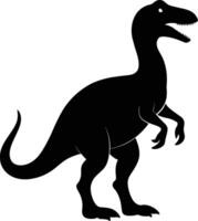 een gedetailleerd samenstelling van dinosaurus silhouet vector