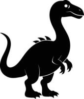 een gedetailleerd samenstelling van dinosaurus silhouet vector