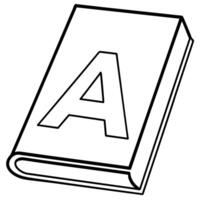 een alfabet kleur boek illustratie, een brief logo illustratie vector