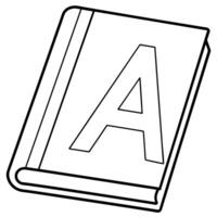 een alfabet kleur boek illustratie, een brief logo illustratie vector